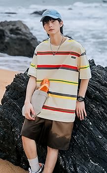 Amazon | [ARIGADOU] ボーダー tシャツ メンズ 半袖 夏服
